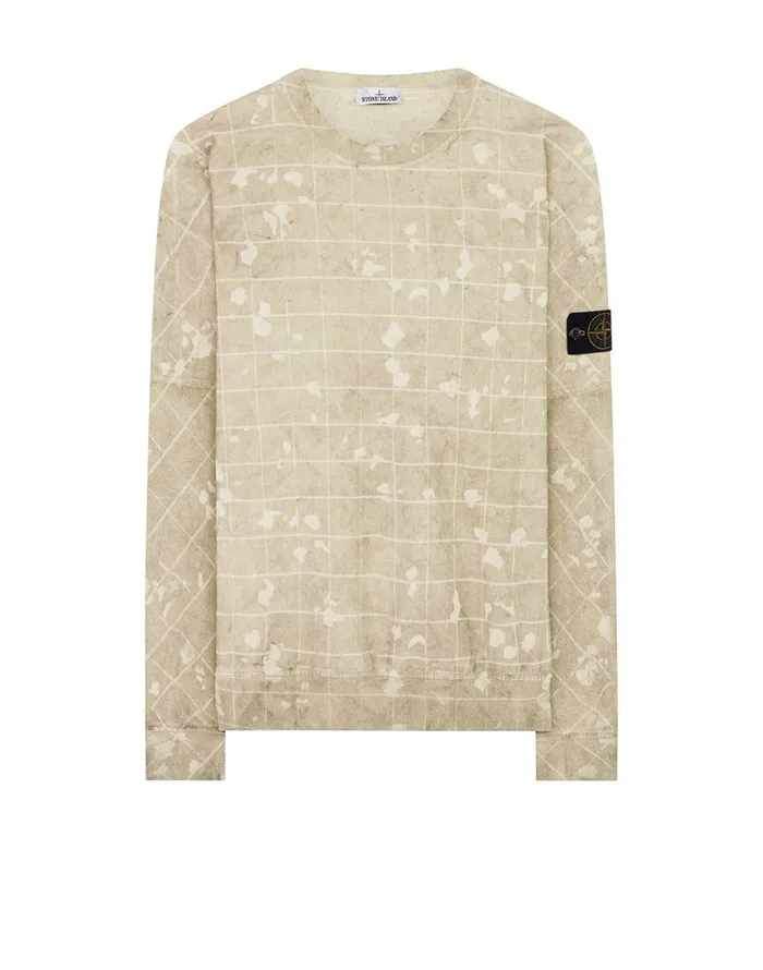 Stone Island Sweatshirts 636E2 Dust Colour With Ghillie Laser Camo Sweatshirt In Butter 8211 Mens Stone Island Sweatshirts 636E2 Dust Colour With Ghillie Laser Camo Sweatshirt In Butter 8211 Mens