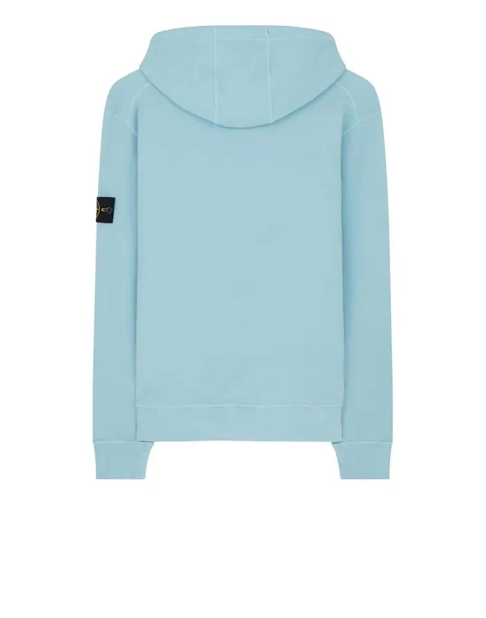 Stone Island Sweatshirts 64120 Hooded Sweatshirt In Aqua 8211 Mens