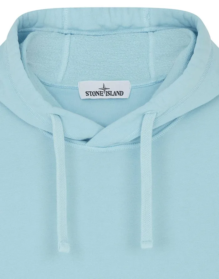 Stone Island Sweatshirts 64120 Hooded Sweatshirt In Aqua 8211 Mens