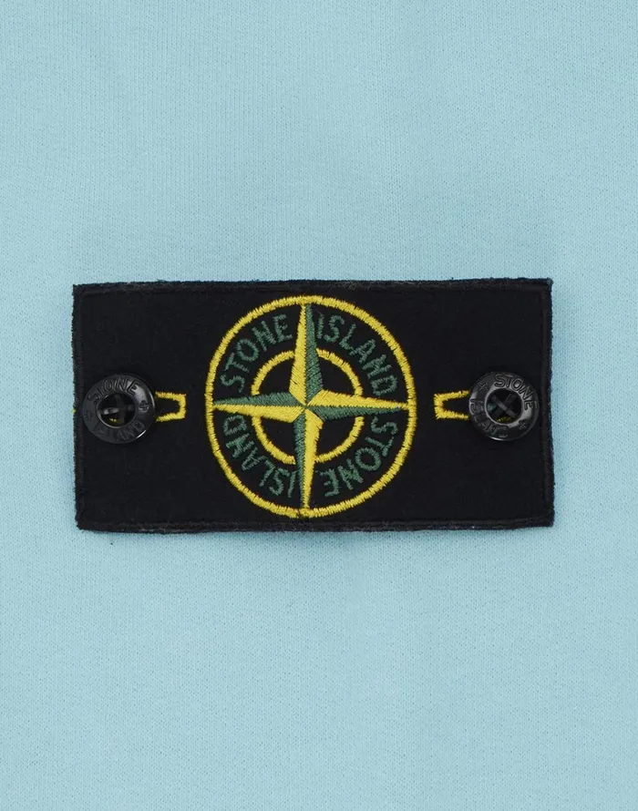 Stone Island Sweatshirts 64120 Hooded Sweatshirt In Aqua 8211 Mens