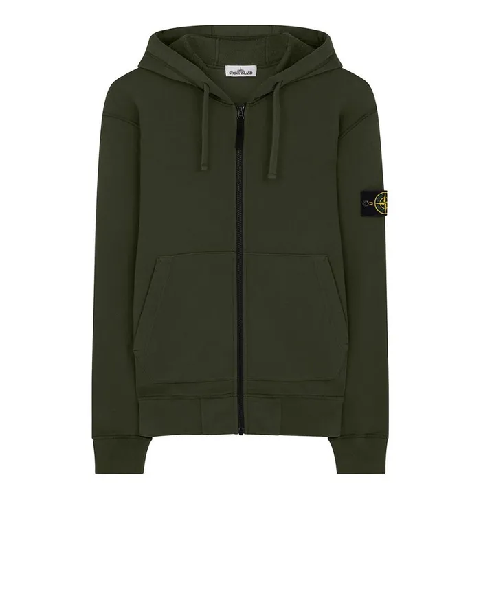 Stone Island Sweatshirts 64220 Hooded Full Zip Sweatshirt In Dark Forest 8211 Mens Stone Island Sweatshirts 64220 Hooded Full Zip Sweatshirt In Dark Forest 8211 Mens