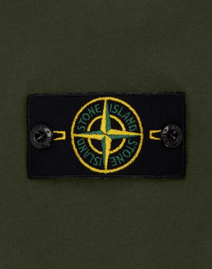 Stone Island Sweatshirts 64220 Hooded Full Zip Sweatshirt In Dark Forest 8211 Mens