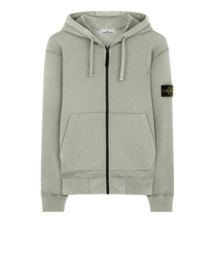Stone Island Sweatshirts 64220 Hooded Full Zip Sweatshirt In Dove Grey 8211 Mens Stone Island Sweatshirts 64220 Hooded Full Zip Sweatshirt In Dove Grey 8211 Mens