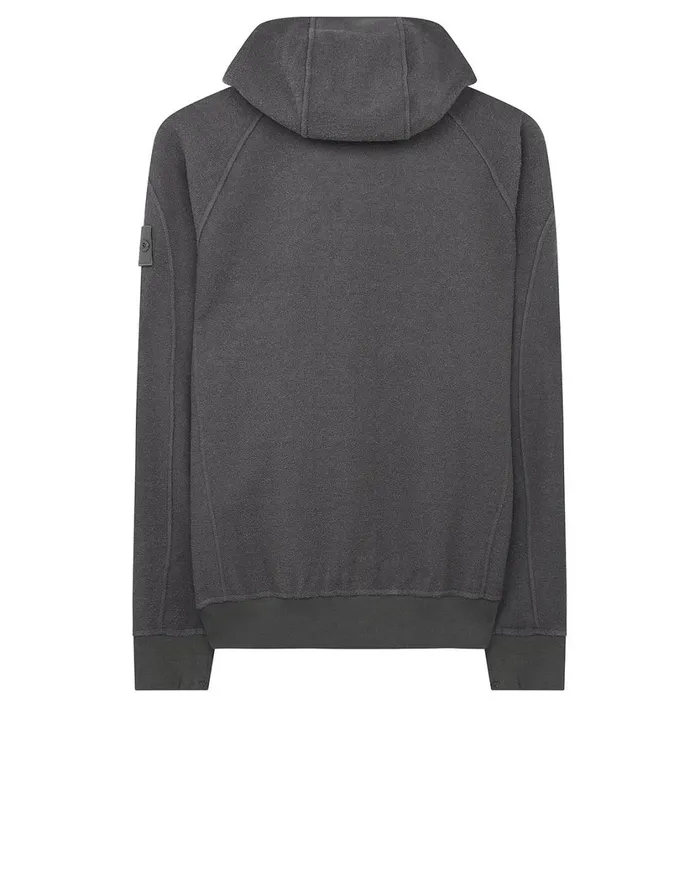 Stone Island Sweatshirts 651F5 Hooded Full Zip Sweatshirt In Smoky Grey 8211 Mens