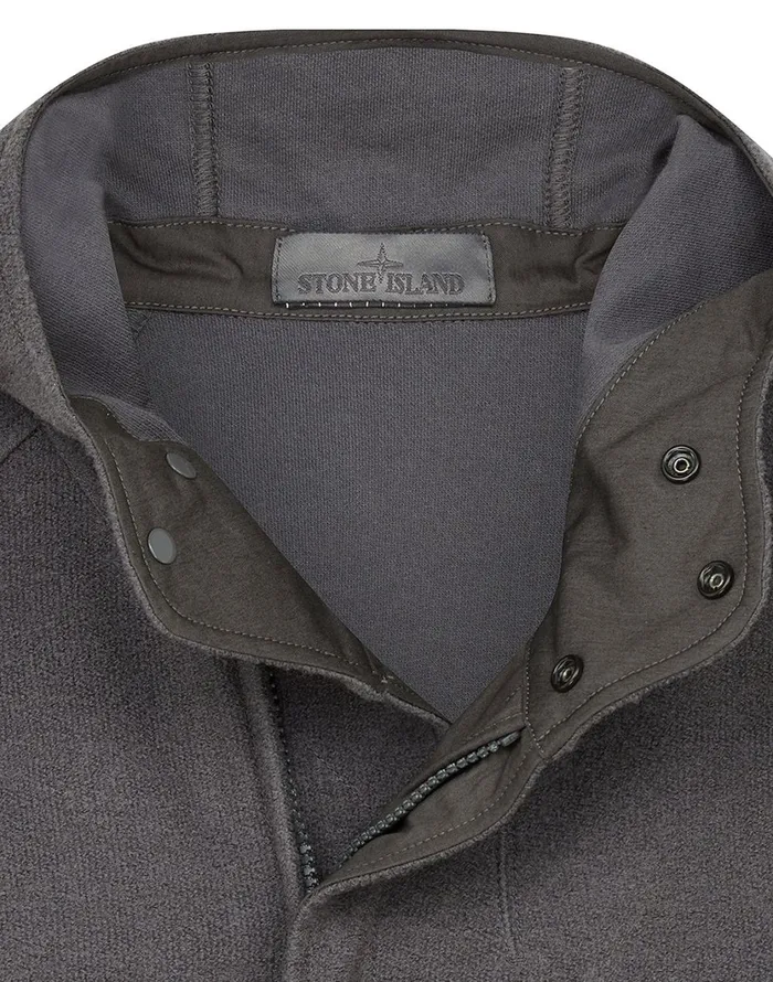 Stone Island Sweatshirts 651F5 Hooded Full Zip Sweatshirt In Smoky Grey 8211 Mens