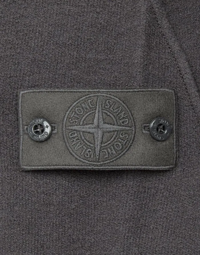 Stone Island Sweatshirts 651F5 Hooded Full Zip Sweatshirt In Smoky Grey 8211 Mens