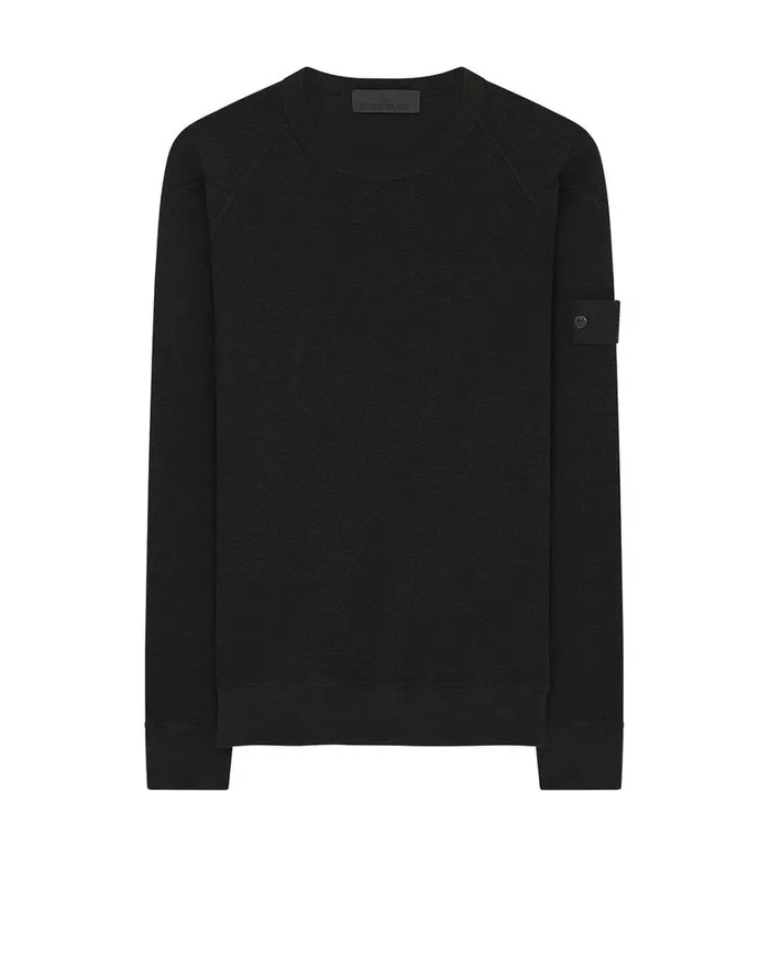 Stone Island Sweatshirts 654F5 Crewneck Sweatshirt In Black 8211 Mens