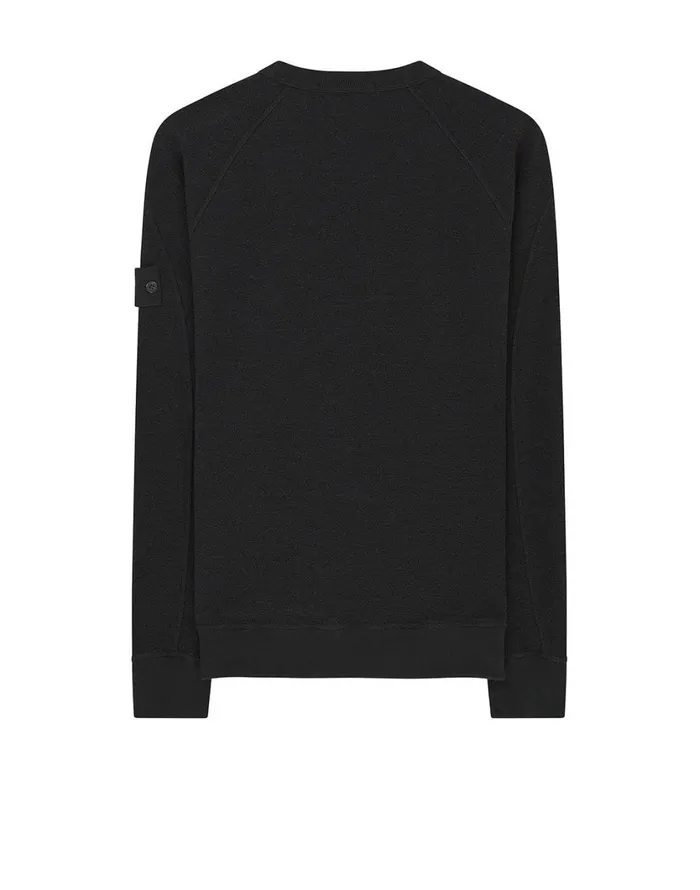 Stone Island Sweatshirts 654F5 Crewneck Sweatshirt In Black 8211 Mens