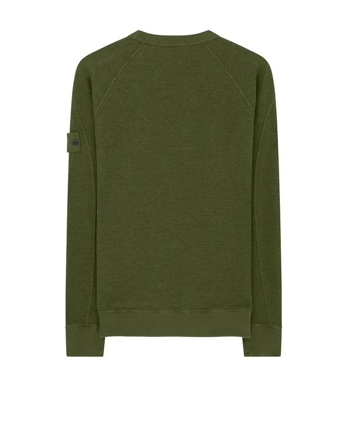 Stone Island Sweatshirts 654F5 Crewneck Sweatshirt In Khaki 8211 Mens