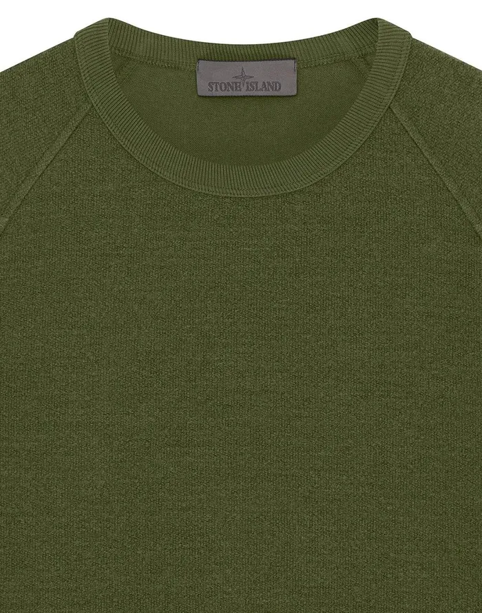 Stone Island Sweatshirts 654F5 Crewneck Sweatshirt In Khaki 8211 Mens