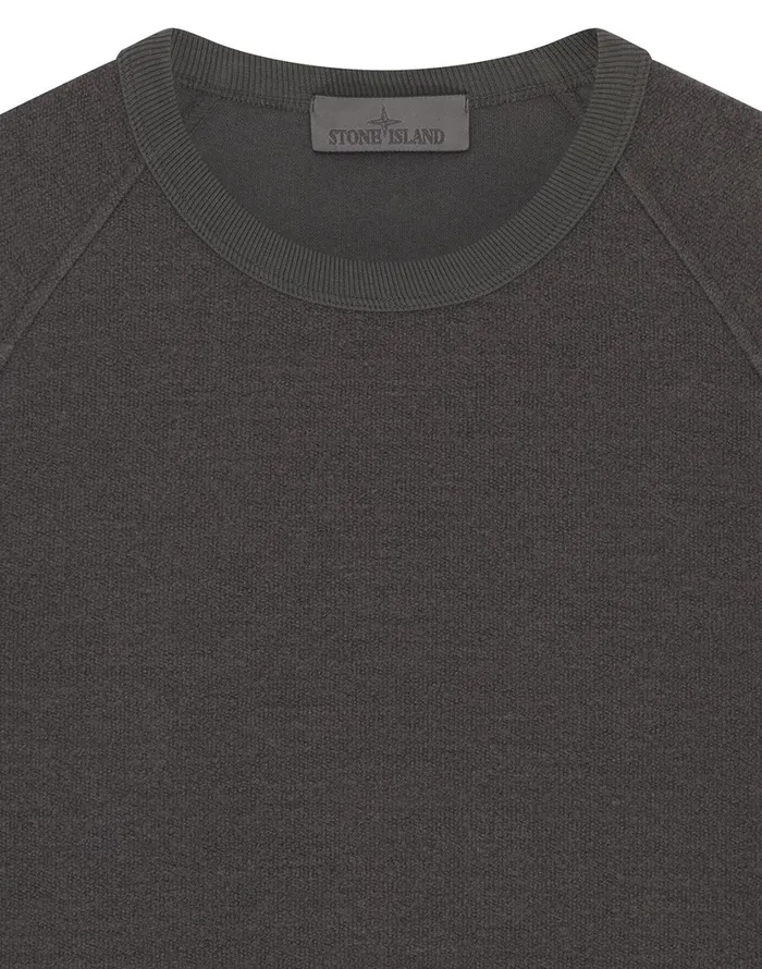 Stone Island Sweatshirts 654F5 Crewneck Sweatshirt In Smoky Grey 8211 Mens