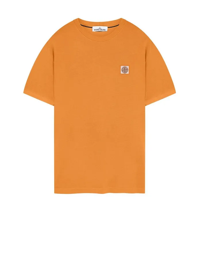Stone Island TShirts 20467 Pigment Dye ShortSleeve TShirt In Orange 8211 Mens Stone Island TShirts 20467 Pigment Dye ShortSleeve TShirt In Orange 8211 Mens