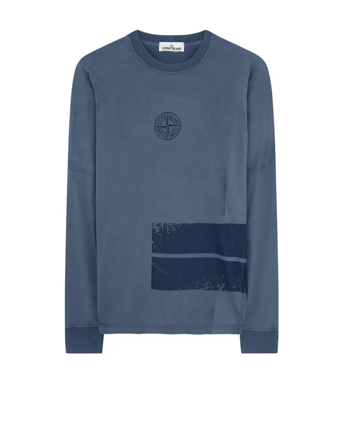 Stone Island TShirts 20792 Dust One LongSleeve TShirt In Marine Blue 8211 Mens Stone Island TShirts 20792 Dust One LongSleeve TShirt In Marine Blue 8211 Mens