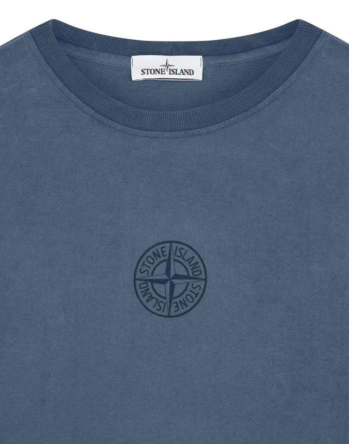 Stone Island TShirts 20792 Dust One LongSleeve TShirt In Marine Blue 8211 Mens