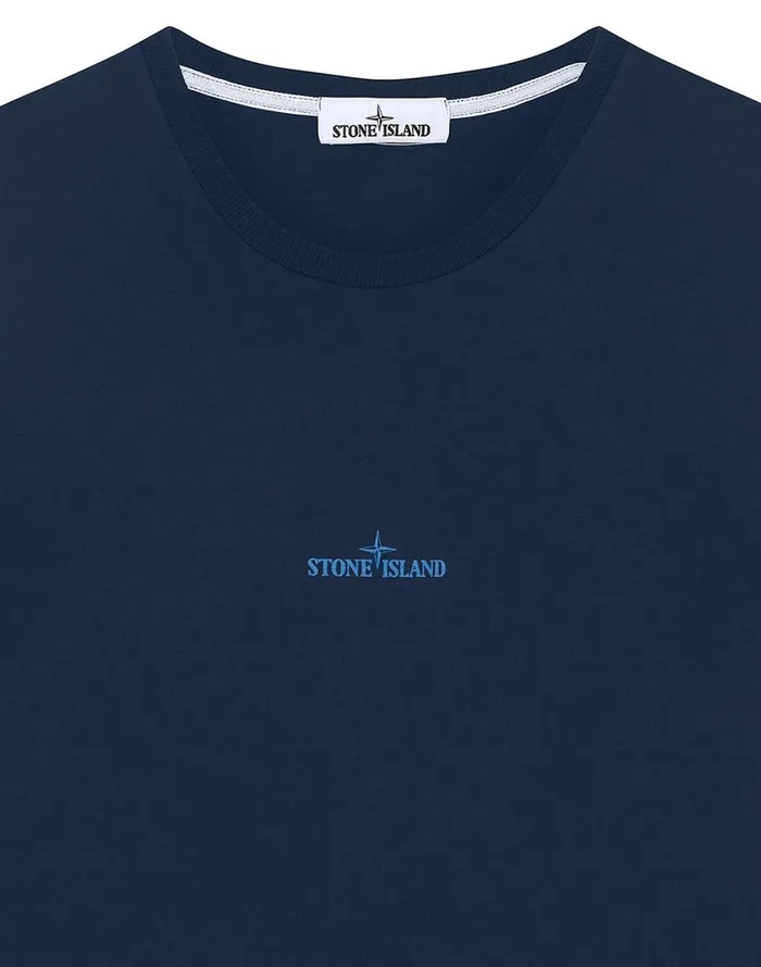 Stone Island TShirts 2Ns81 Paint Stroke 2 Short Sleeve TShirt In Marine Blue 8211 Mens