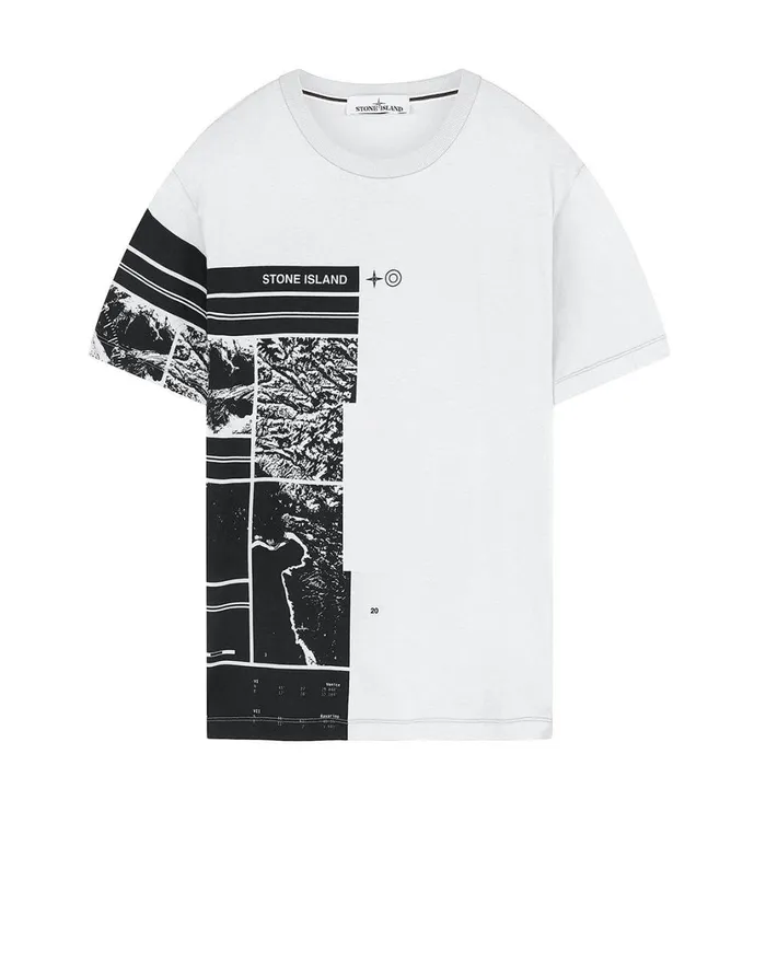 Stone Island TShirts 2Ns87 Mural Part 3 ShortSleeve TShirt In White 8211 Mens Stone Island TShirts 2Ns87 Mural Part 3 ShortSleeve TShirt In White 8211 Mens