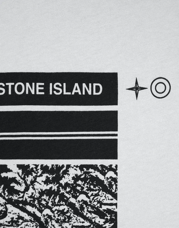 Stone Island TShirts 2Ns87 Mural Part 3 ShortSleeve TShirt In White 8211 Mens