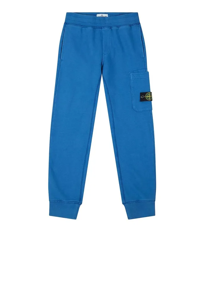 Stone Island Trousers 61540 Fleece Pants In Periwinkle 8211 Junior