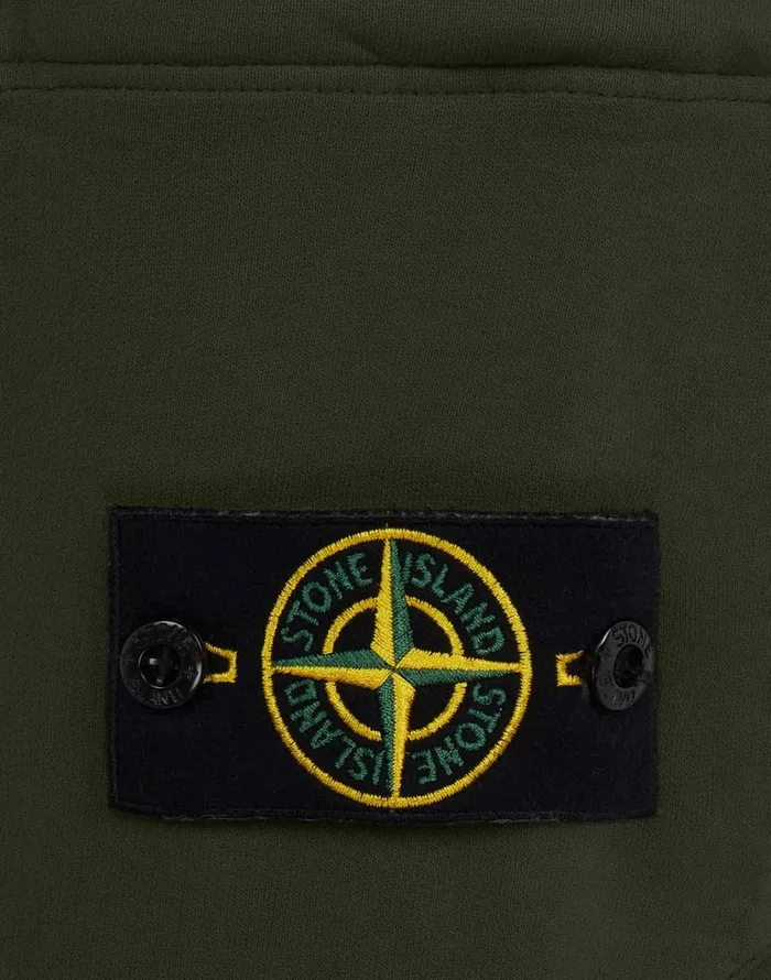 Stone Island Trousers 64520 Fleece Pants In Dark Forest 8211 Mens