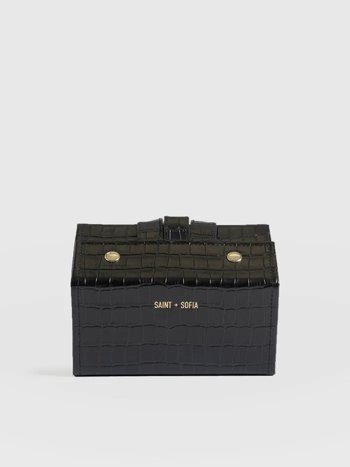 Sunglasses Multi Case 8211 Black Croc Black Croc Women Saint And Sofia Leather Sunglasses Multi Case 8211 Black Croc Black Croc Women Saint And Sofia Leather