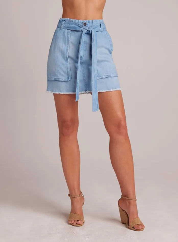 Sunny Utility Skirt With Sash 8211 Coastal Wash Women Bella Dahl Skirts Sunny Utility Skirt With Sash 8211 Coastal Wash Women Bella Dahl Skirts