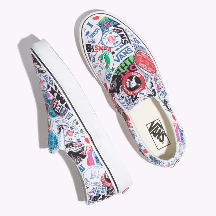 Surf Vibes MenWomen Vans Mash Up SlipOn Stickerstrue White Surf Vibes MenWomen Vans Mash Up SlipOn Stickerstrue White