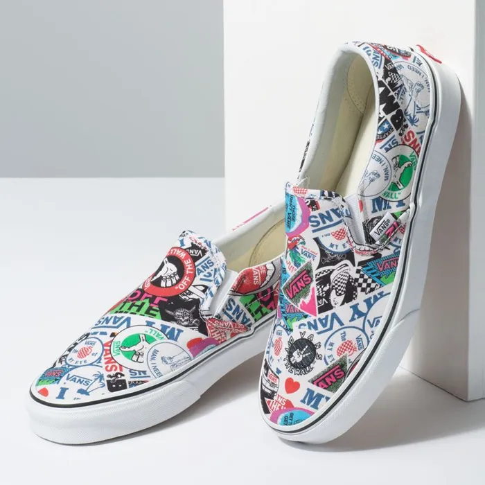 Surf Vibes MenWomen Vans Mash Up SlipOn Stickerstrue White Surf Vibes MenWomen Vans Mash Up SlipOn Stickerstrue White