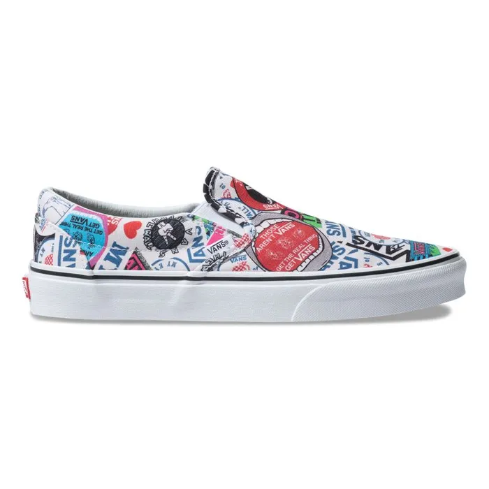 Surf Vibes MenWomen Vans Mash Up SlipOn Stickerstrue White Surf Vibes MenWomen Vans Mash Up SlipOn Stickerstrue White
