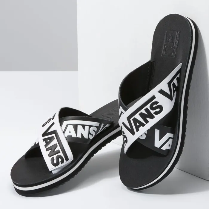 Surf Vibes Women Vans Cross Strap Blackwhite Surf Vibes Women Vans Cross Strap Blackwhite