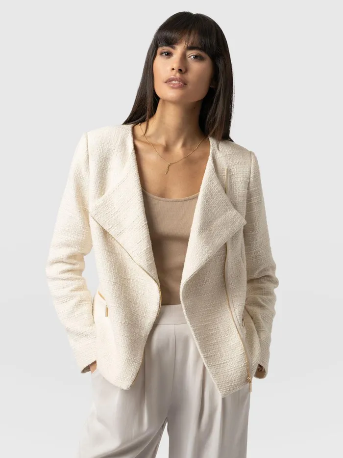 Sutton Jacket 8211 Cream Boucl Cream Boucl Women Saint And Sofia Blazers