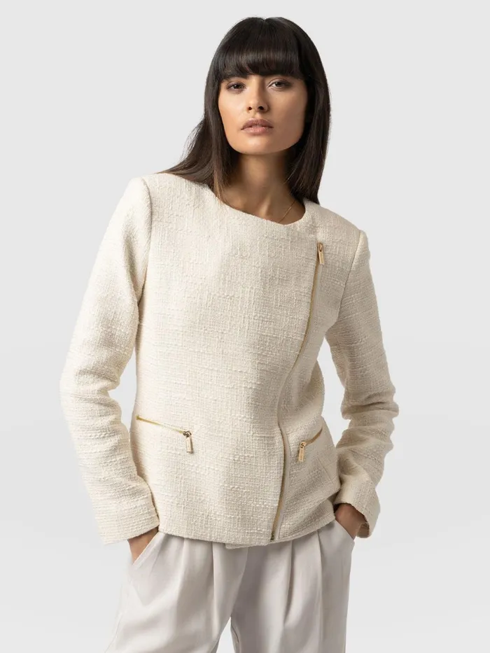 Sutton Jacket 8211 Cream Boucl Cream Boucl Women Saint And Sofia Blazers