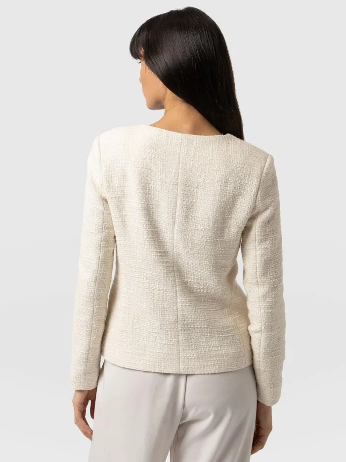 Sutton Jacket 8211 Cream Boucl Cream Boucl Women Saint And Sofia Blazers