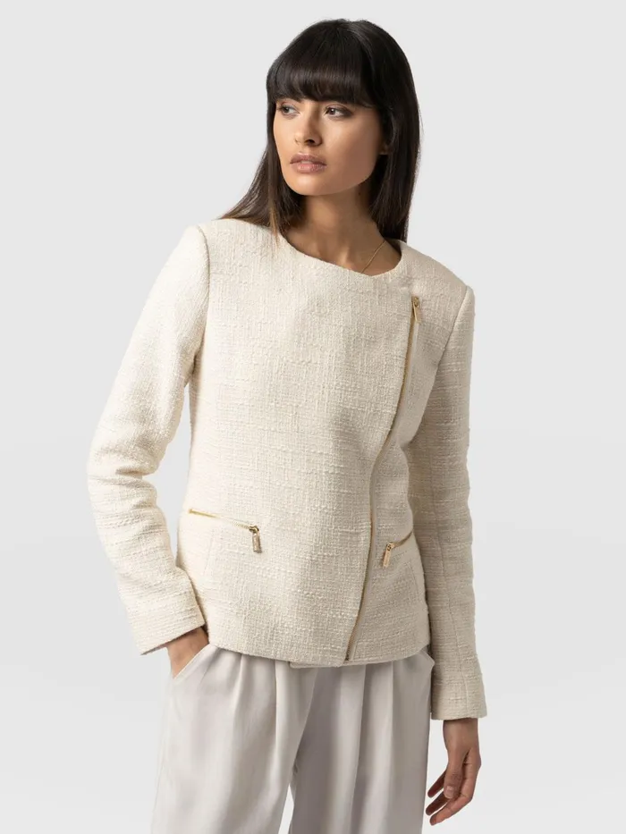 Sutton Jacket 8211 Cream Boucl Cream Boucl Women Saint And Sofia Blazers