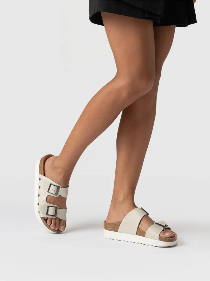 Sutton Slide 8211 Cream Studded Cream Studded Women Saint And Sofia All Sandals