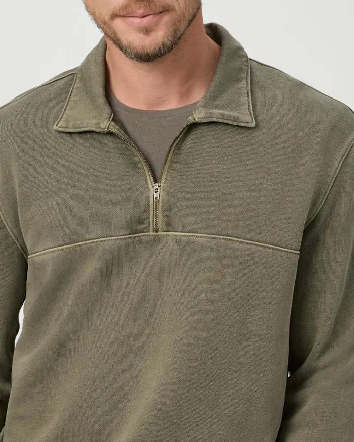 Sweaters and Sweatshirts Men PAIGE Davion Quarter Zip Pullover 8211 Vintage White Sage Sweaters and Sweatshirts Men PAIGE Davion Quarter Zip Pullover 8211 Vintage White Sage