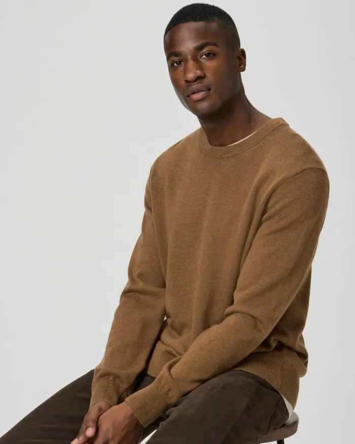 Sweaters and Sweatshirts Men PAIGE Pershing Crewneck Sweater 8211 Heathered Palm