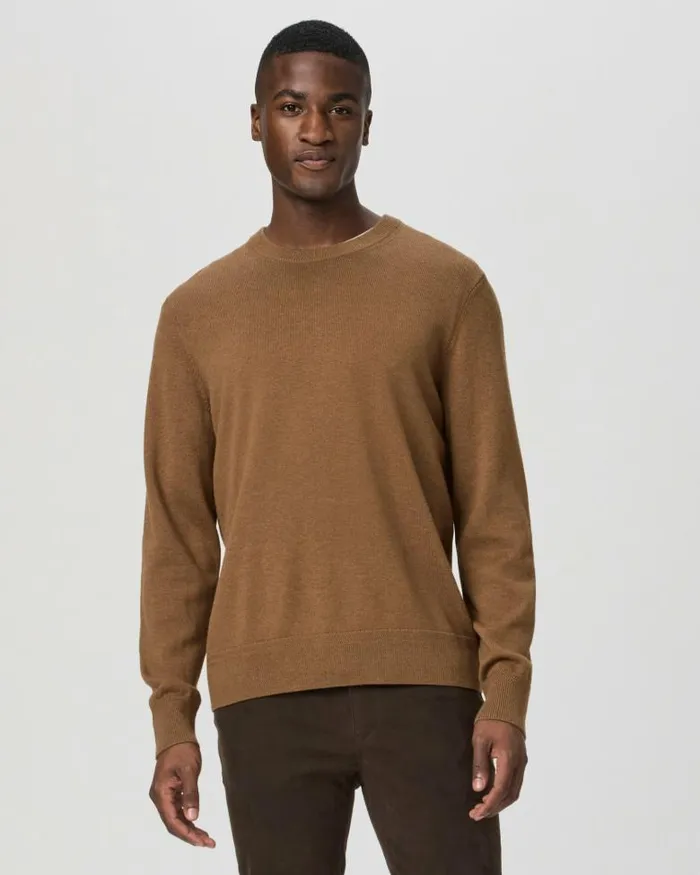 Sweaters and Sweatshirts Men PAIGE Pershing Crewneck Sweater 8211 Heathered Palm Sweaters and Sweatshirts Men PAIGE Pershing Crewneck Sweater 8211 Heathered Palm