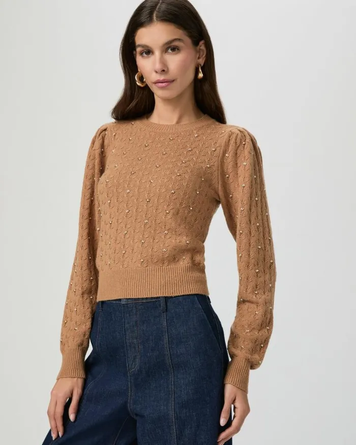 Sweaters and Sweatshirts Women PAIGE Athena Sweater 8211 Camel