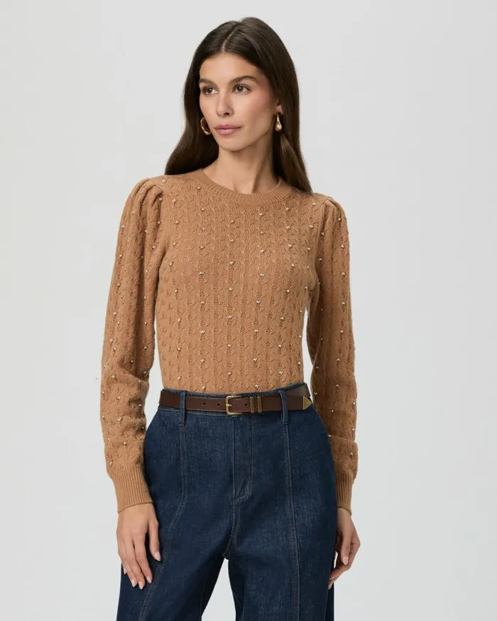 Sweaters and Sweatshirts Women PAIGE Athena Sweater 8211 Camel