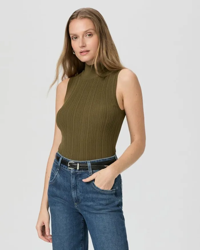 Sweaters and Sweatshirts Women PAIGE Brin Sweater Tank 8211 Spanish Moss