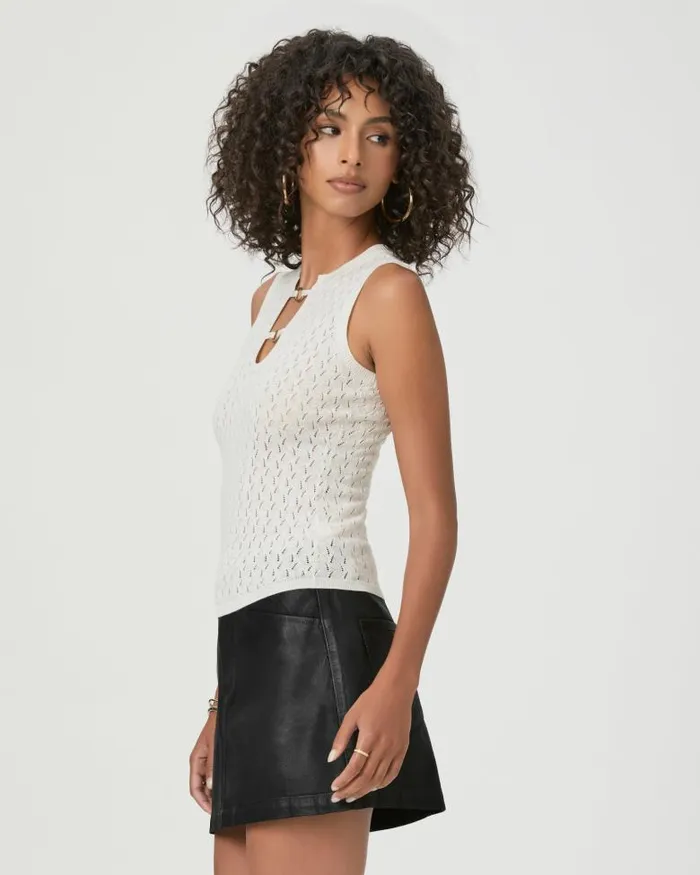 Sweaters and Sweatshirts Women PAIGE Galaxie Sweater Tank 8211 Ivory Sparkle Sweaters and Sweatshirts Women PAIGE Galaxie Sweater Tank 8211 Ivory Sparkle