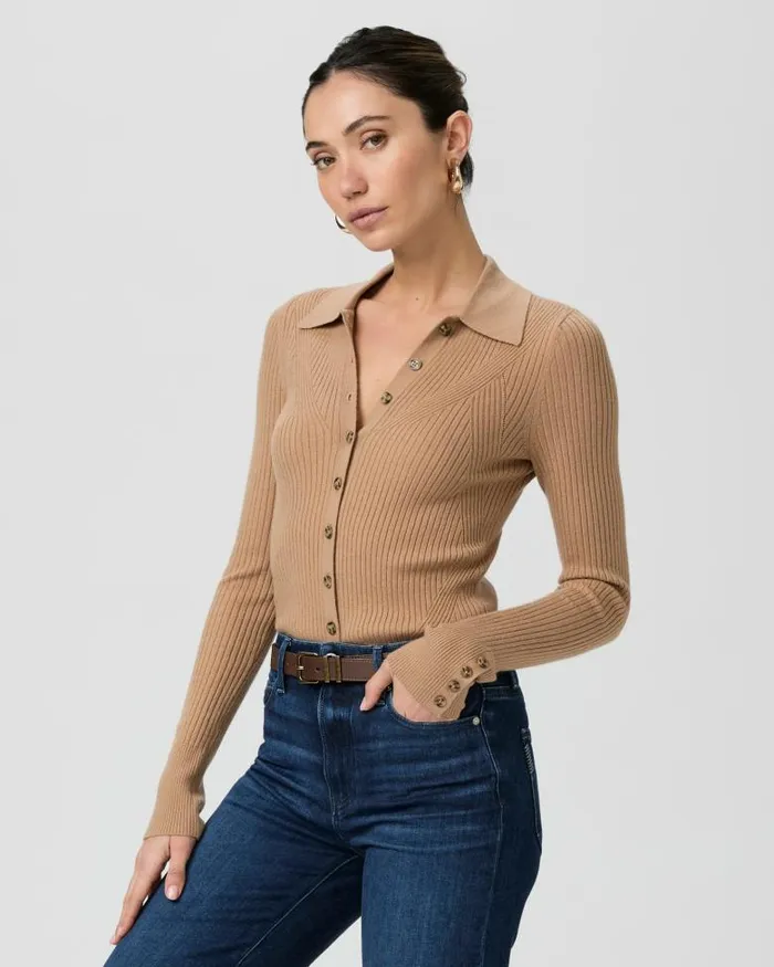Sweaters and Sweatshirts Women PAIGE Jayde Top 8211 Dark Camel Sweaters and Sweatshirts Women PAIGE Jayde Top 8211 Dark Camel
