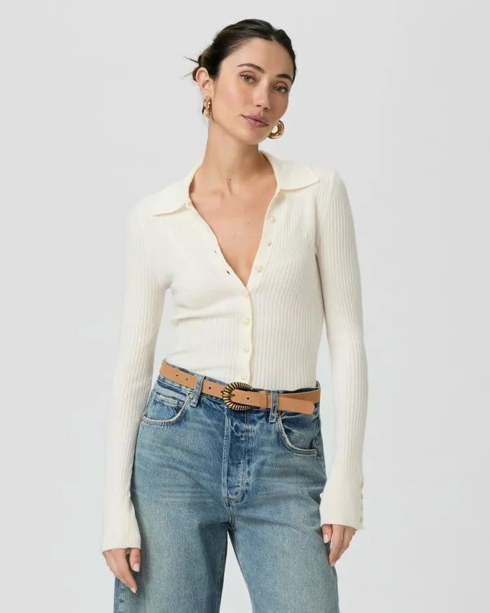 Sweaters and Sweatshirts Women PAIGE Jayde Top 8211 Ivory