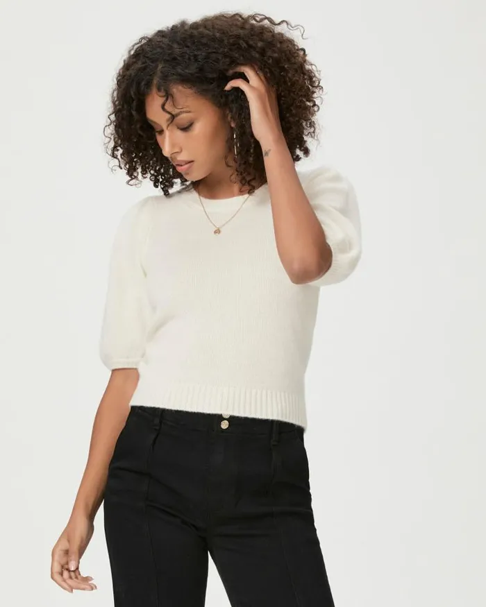 Sweaters and Sweatshirts Women PAIGE Lucerne Top 8211 Ivory Cashmere Sweaters and Sweatshirts Women PAIGE Lucerne Top 8211 Ivory Cashmere