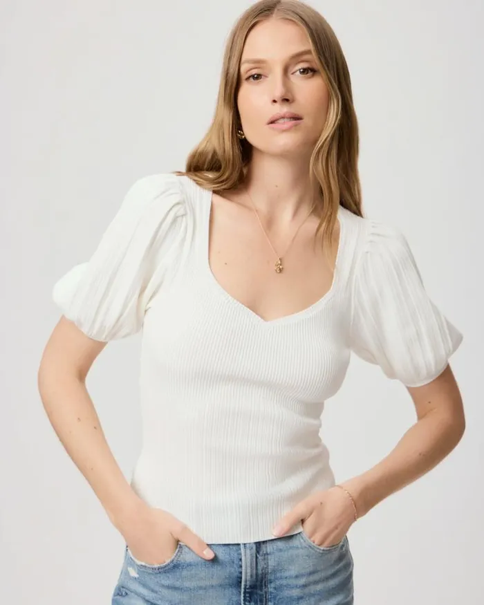 Sweaters and Sweatshirts Women PAIGE Maie Top 8211 White