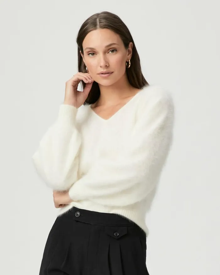 Sweaters and Sweatshirts Women PAIGE Opaline Sweater 8211 Ivory Cashmere