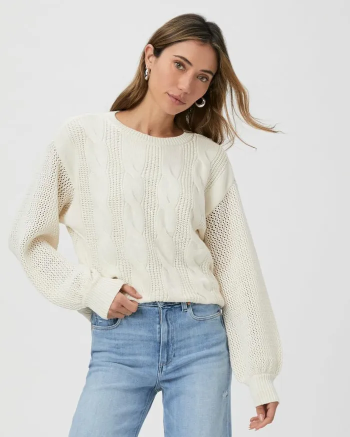 Sweaters and Sweatshirts Women PAIGE Osanne Sweater 8211 Ivory