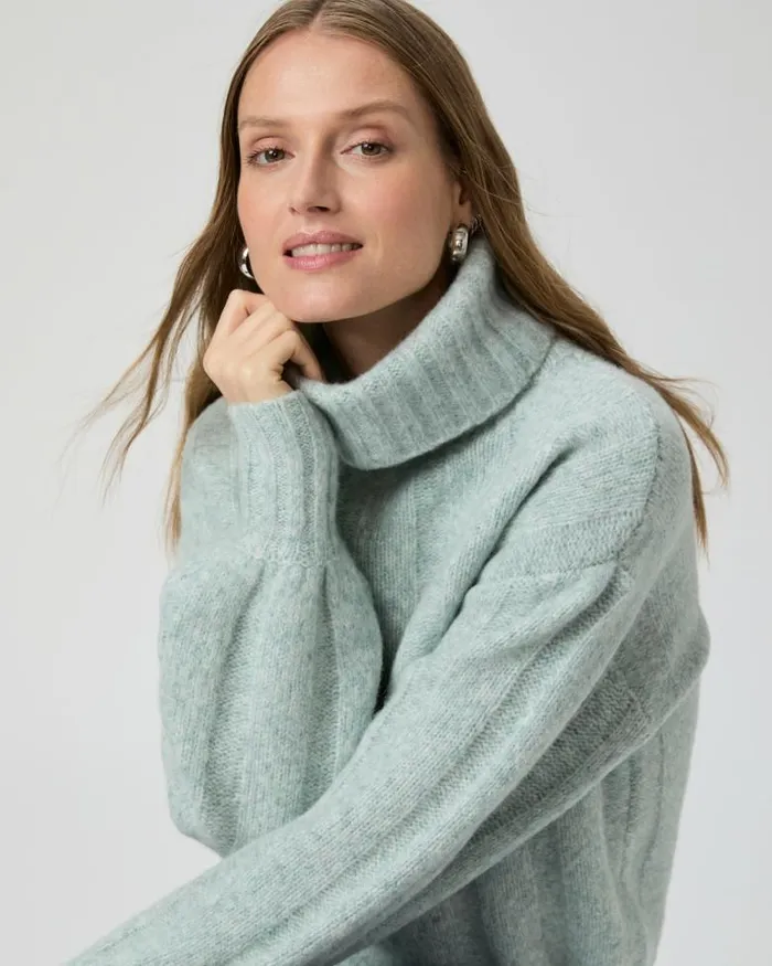 Sweaters and Sweatshirts Women PAIGE Roselia Sweater 8211 Ocean Marl Sweaters and Sweatshirts Women PAIGE Roselia Sweater 8211 Ocean Marl
