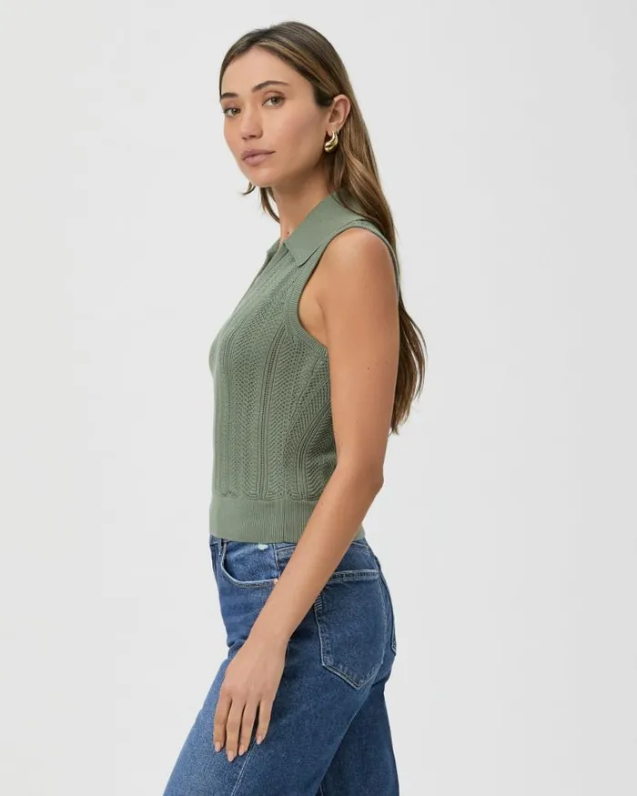 Sweaters and Sweatshirts Women PAIGE Rossana Sweater Tank 8211 Aloe