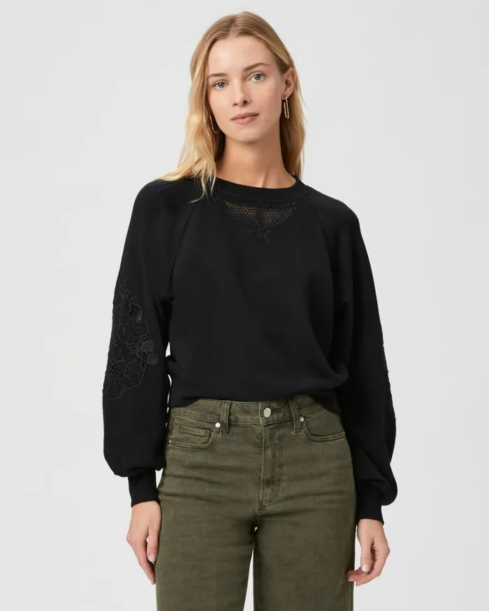 Sweaters and Sweatshirts Women PAIGE Yolanthe Sweatshirt 8211 Black Sweaters and Sweatshirts Women PAIGE Yolanthe Sweatshirt 8211 Black
